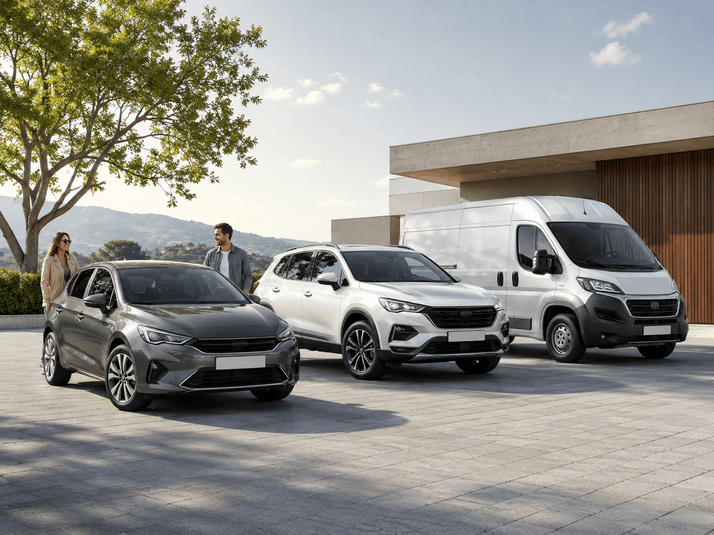 varios tipos de vehiculos de alquiler