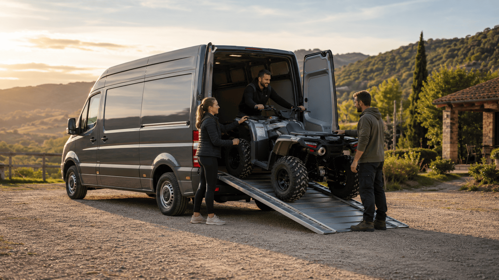 alquiler de furgoneta para transportar un quad 206